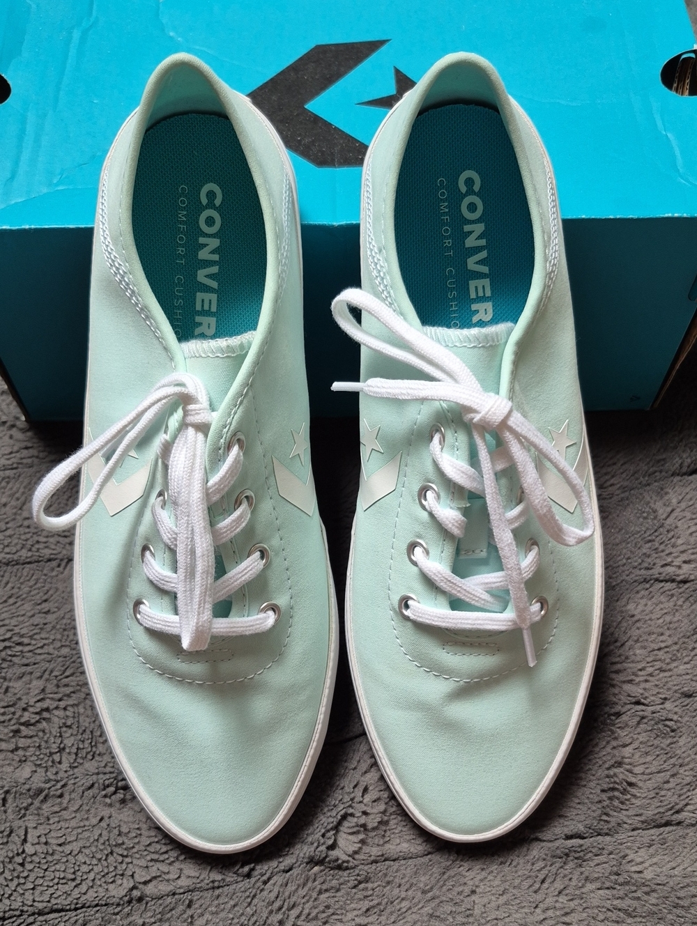 Converse Costa Ox Low-Top Sneakers In Teal Tint Size 8 Women's, New In Box